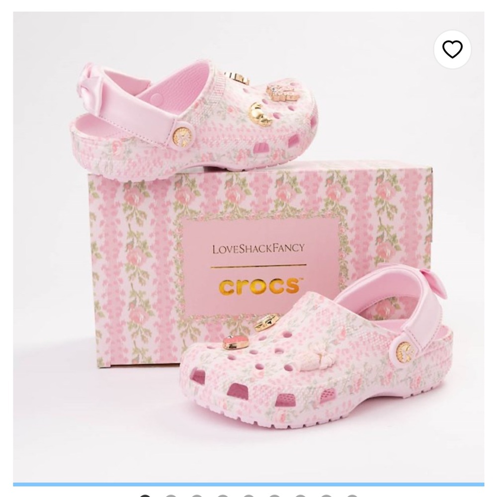 KIDS size 12 LoveShackFancy x Crocs Classic Clog - Pink Milk